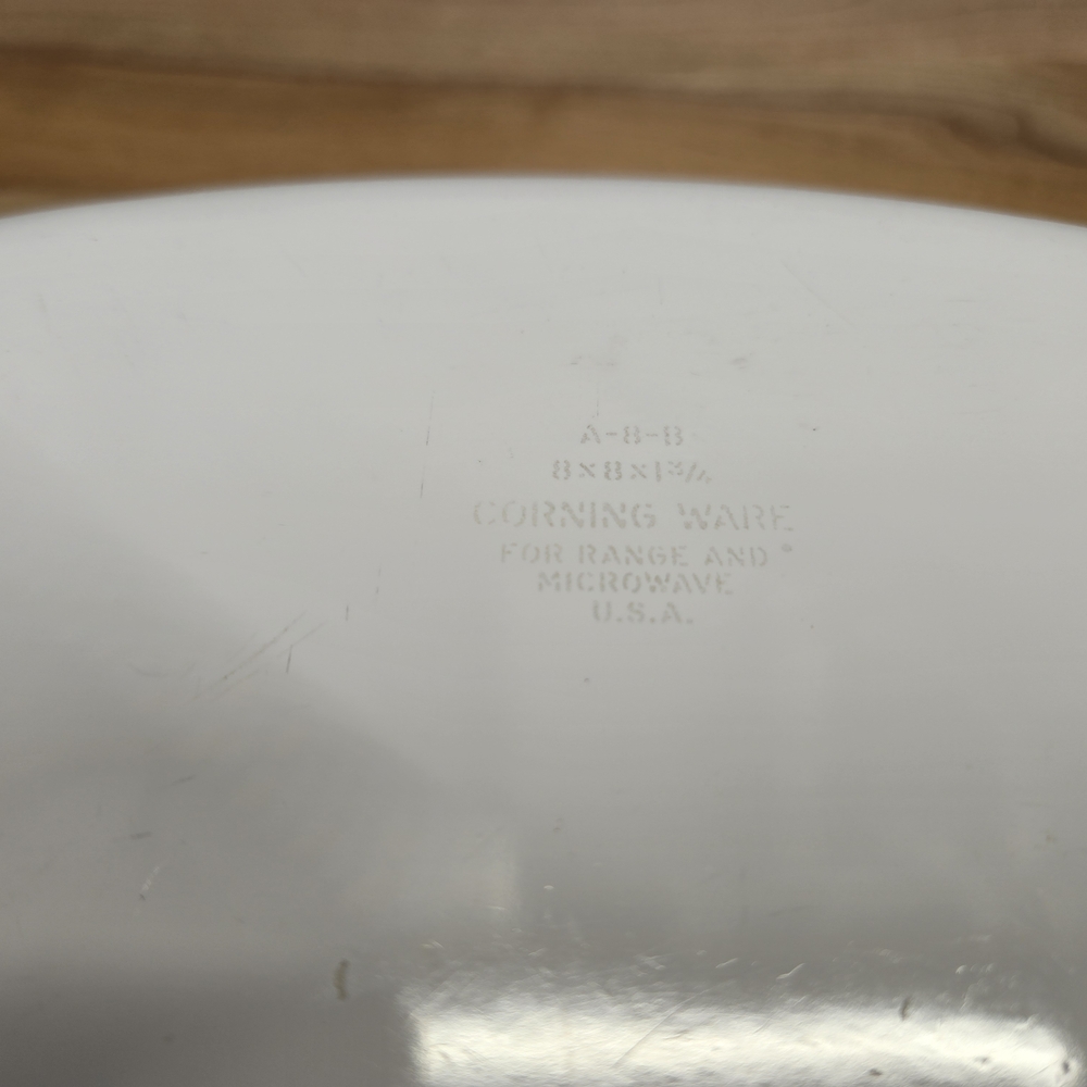 Corningware White Baking Dish with Colorful Vegetable Design - Picture 4 of 4